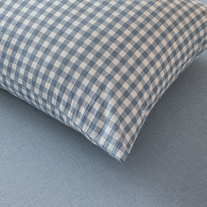 91家纺网 家纺一手货源 找家纺 爱屋及屋 2025新款水洗棉可拆洗棉花被被子被芯 蓝小格