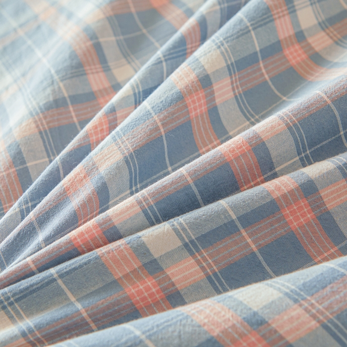 91家纺网 家纺一手货源 找家纺 爱屋及屋 2025新款水洗棉可拆洗棉花被被子被芯 格韵蓝