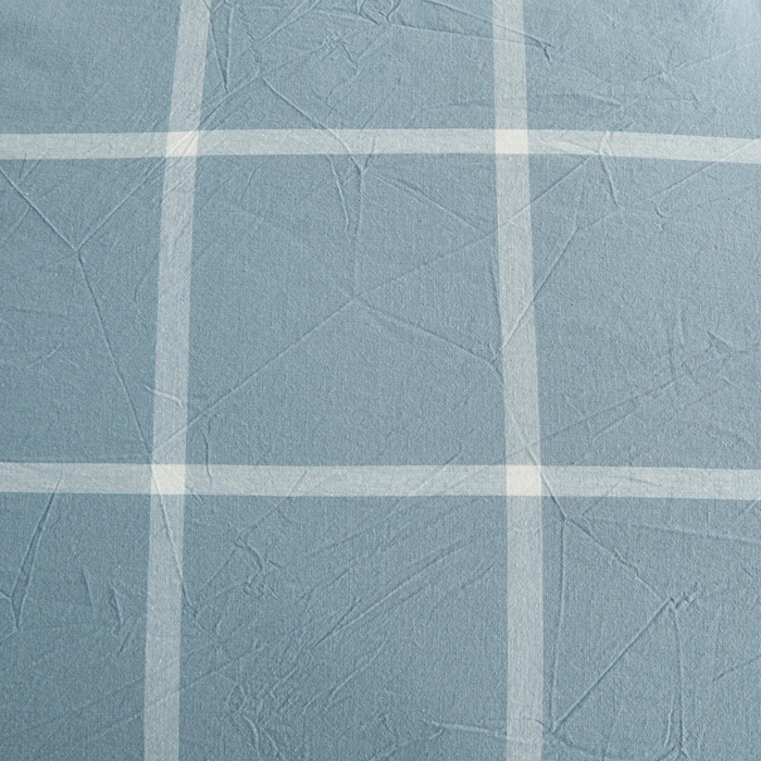 91家纺网 家纺一手货源 找家纺 爱屋及屋 2025新款无印风水洗棉棉花冬被被子被芯 海蓝大格