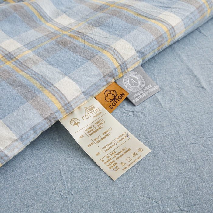 91家纺网 家纺一手货源 找家纺 爱屋及屋 2025新款无印风水洗棉棉花冬被被子被芯 简析蓝