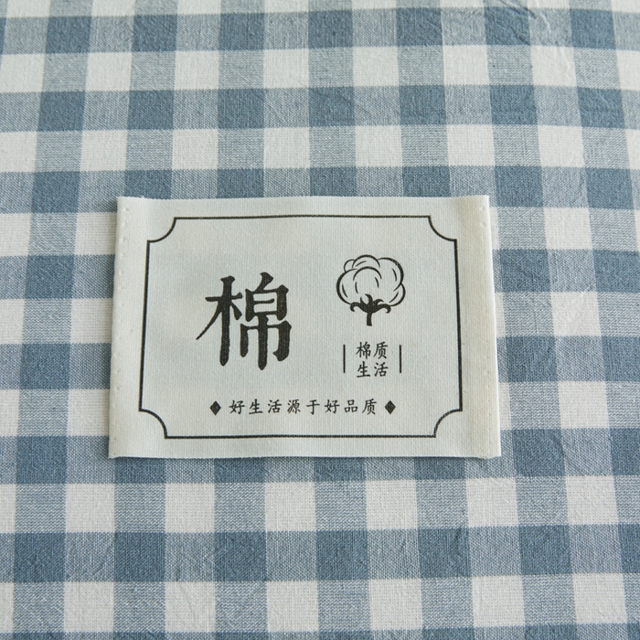 91家纺网 家纺一手货源 找家纺 爱屋及屋 2025新款无印风水洗棉棉花冬被被子被芯 蓝小格