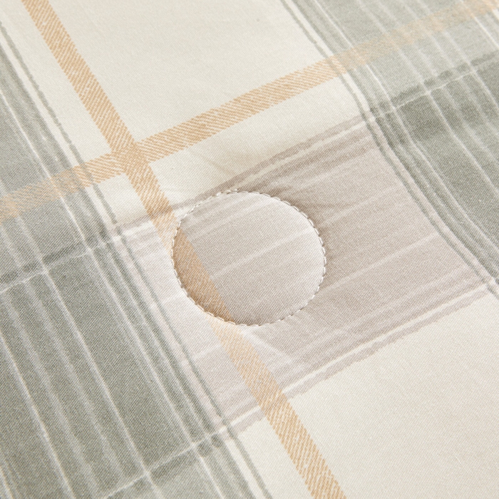 91家纺网 家纺一手货源 找家纺 爱屋及屋 2025新款无印风水洗棉棉花冬被被子被芯 韵绿条纹