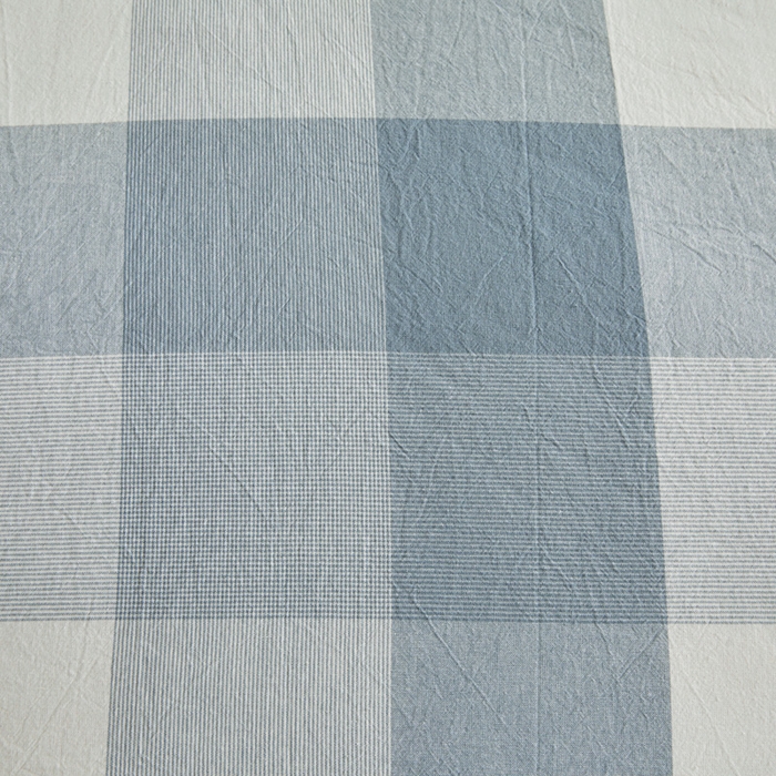 91家纺网 家纺一手货源 找家纺 爱屋及屋 2025新款无印风水洗棉棉花冬被被子被芯 蓝中格