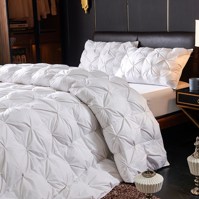 91家纺网 家纺一手货源 找家纺 （总）全棉扭花羽绒被加厚保暖95白鹅绒被子秋冬春秋被冬被直播供货