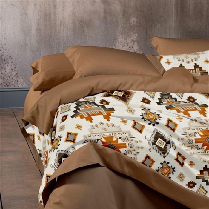 91家纺网 家纺一手货源 找家纺 纯色雨家纺 2025新款全棉斜纹跨境日韩欧美纯棉四件套数码印花南通家纺面料尺寸花型可定制 幻曲