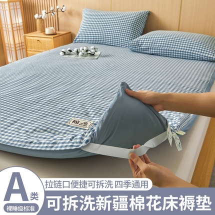 91家纺网 家纺一手货源 找家纺 （总）晓时候 20252新款可拆洗新疆棉花床垫被褥子学生宿舍亲肤水洗棉棉花床垫-家用款