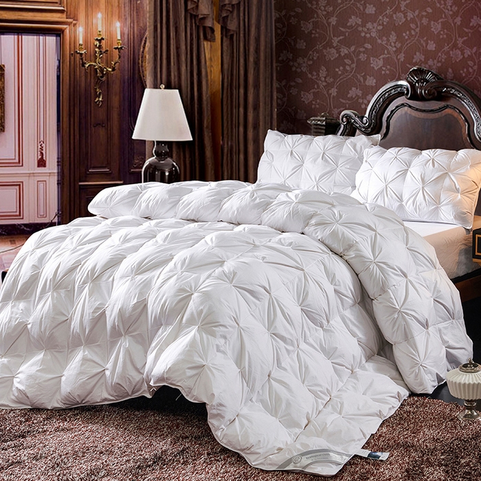 91家纺网 家纺一手货源 找家纺 （总）全棉扭花羽绒被加厚保暖95白鹅绒被子秋冬春秋被冬被直播供货