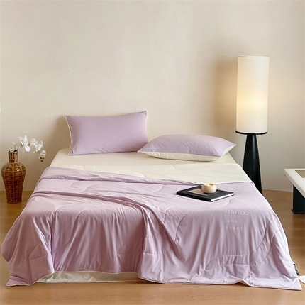 佳汐蓝家纺 2025新款岛屿漫游凉感夏被 贝壳紫