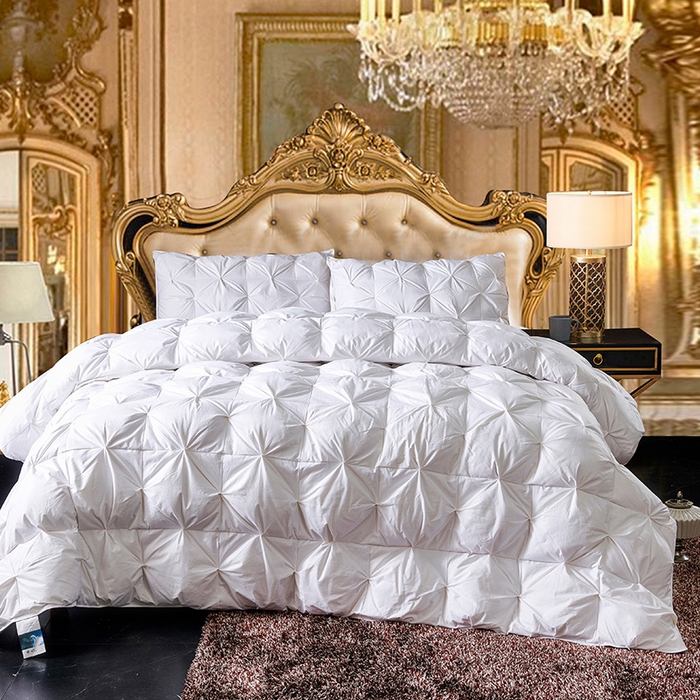 91家纺网 家纺一手货源 找家纺 全棉扭花羽绒被壳羽毛被加厚保暖95白鹅绒被子秋冬春秋被冬被直播供货