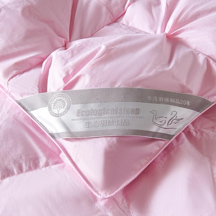 91家纺网 家纺一手货源 找家纺 全棉扭花羽毛被加厚保暖95白鹅绒被子秋冬春秋被冬被直播供货