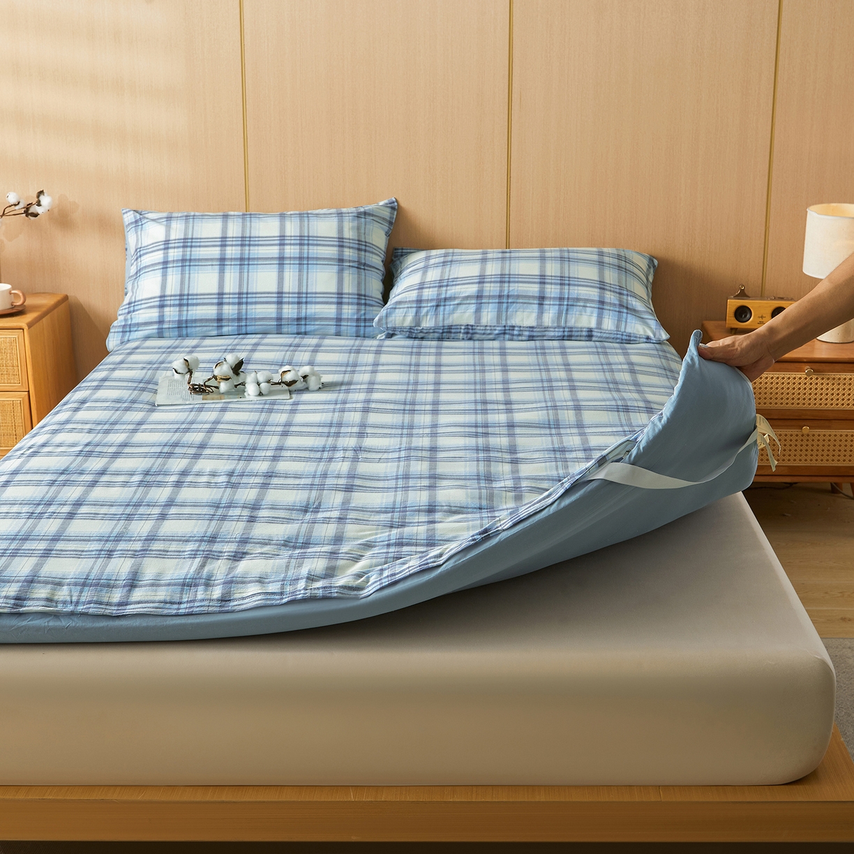 91家纺网 家纺一手货源 找家纺 晓时候 20252新款可拆洗新疆棉花床垫被褥子学生宿舍亲肤水洗棉棉花床垫-家用款 青春格