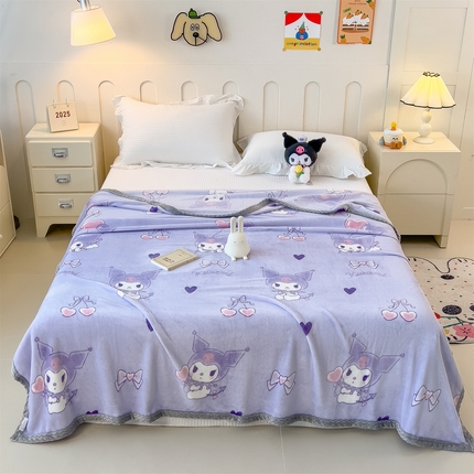 91家纺网 家纺一手货源 找家纺 （总）兄弟坊 2025新款正版授权卡通牛奶绒双面印花毛毯 午睡毯