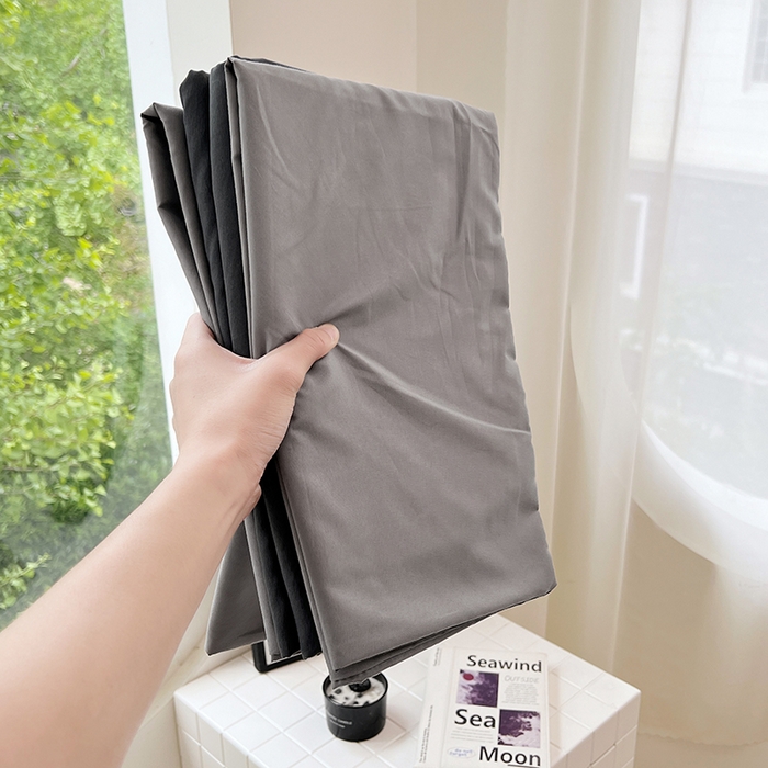 91家纺网 家纺一手货源 找家纺 思诺羽床笠 2025新款水洗棉四件套 雾霾灰