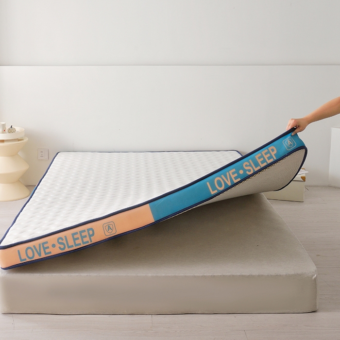 91家纺网 家纺一手货源 找家纺 苏赫床垫 2025新款牛奶丝乳胶床垫立体款床垫 白色-波纹