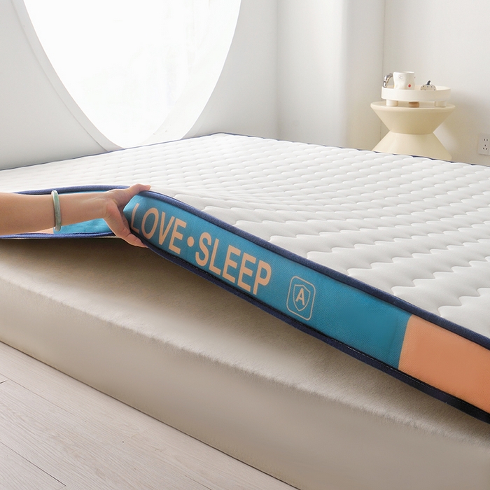 91家纺网 家纺一手货源 找家纺 苏赫床垫 2025新款牛奶丝乳胶床垫立体款床垫 白色-波纹