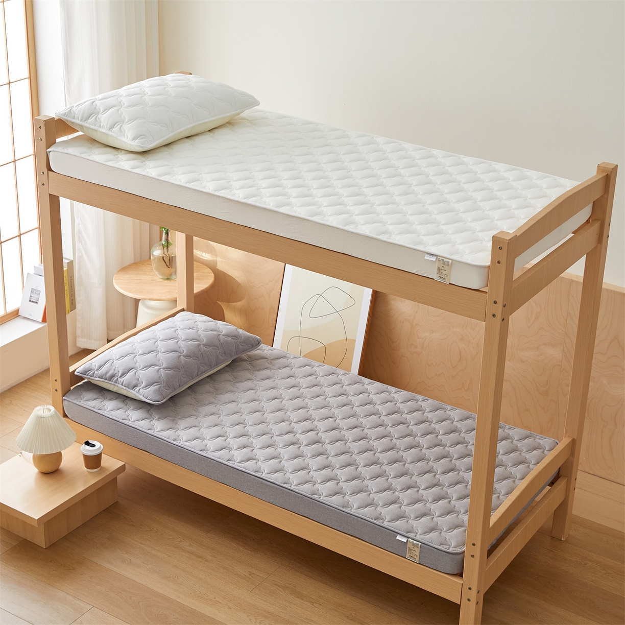 91家纺网 家纺一手货源 找家纺 （总）多谷家纺 2025新款学生全棉纯棉色织水洗棉大豆床笠单床笠