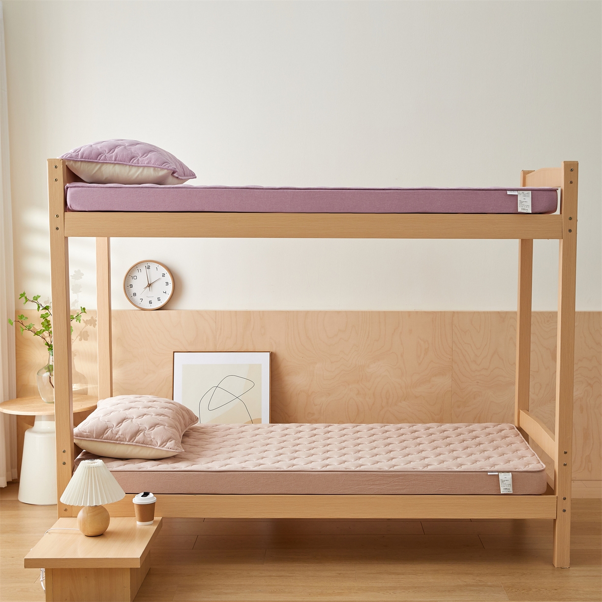 91家纺网 家纺一手货源 找家纺 多谷家纺 2025新款学生全棉纯棉色织水洗棉大豆床笠单床笠 卡其