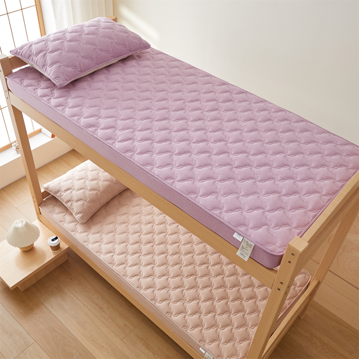 91家纺网 家纺一手货源 找家纺 多谷家纺 2025新款学生全棉纯棉色织水洗棉大豆床笠单床笠 卡其