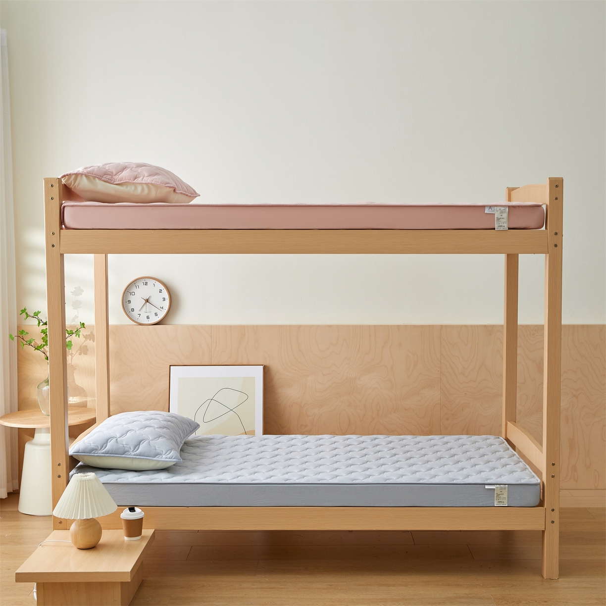 91家纺网 家纺一手货源 找家纺 多谷家纺 2025新款学生全棉纯棉色织水洗棉大豆床笠单床笠 雾霾蓝