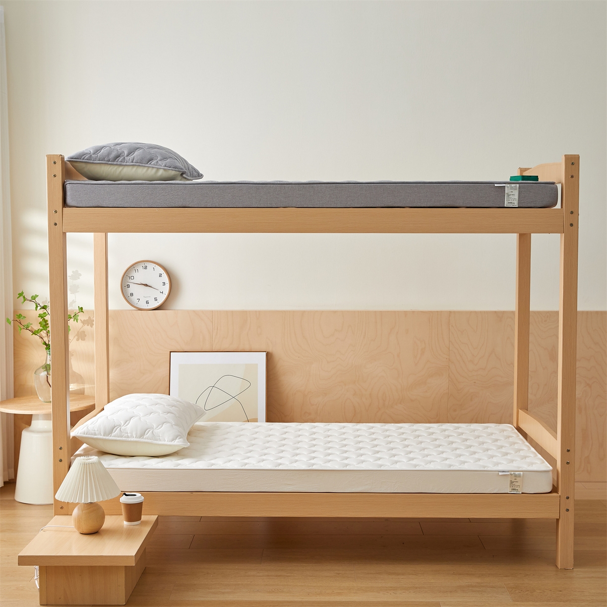 91家纺网 家纺一手货源 找家纺 多谷家纺 2025新款学生全棉纯棉色织水洗棉大豆床笠单床笠 奶昔白