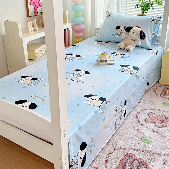 91家纺网 家纺一手货源 找家纺 （总）名兮家居 2025新款全棉纯棉13372学生床上下铺单床单