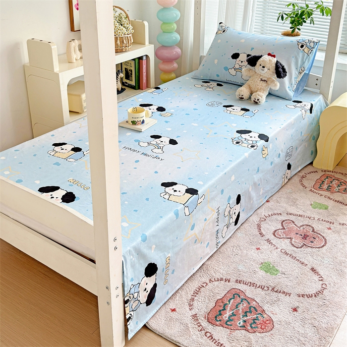 91家纺网 家纺一手货源 找家纺 （总）名兮家居 2025新款全棉纯棉13372学生床上下铺单床单