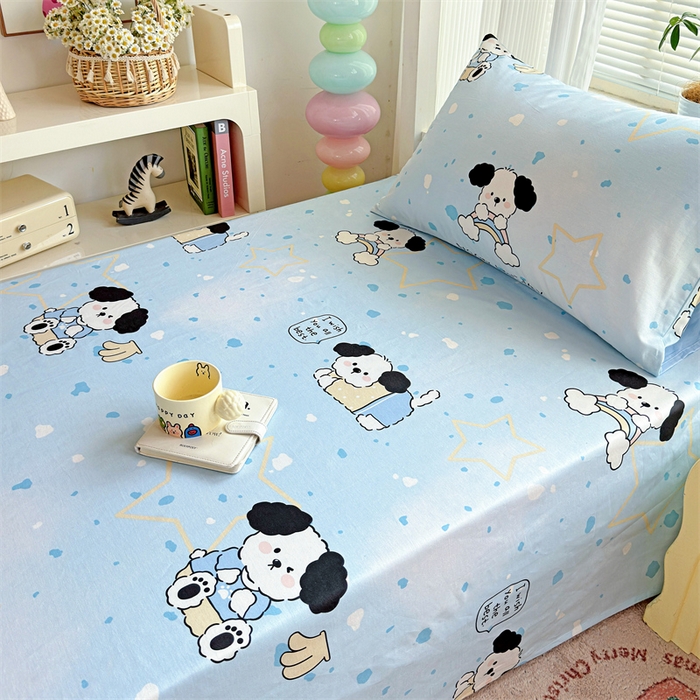 91家纺网 家纺一手货源 找家纺 （总）名兮家居 2025新款全棉纯棉13372学生床上下铺单床单