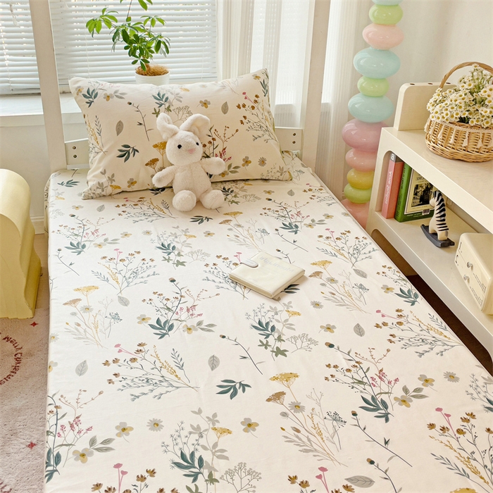 91家纺网 家纺一手货源 找家纺 名兮家居 2025新款全棉纯棉13372学生床上下铺单床单 东篱