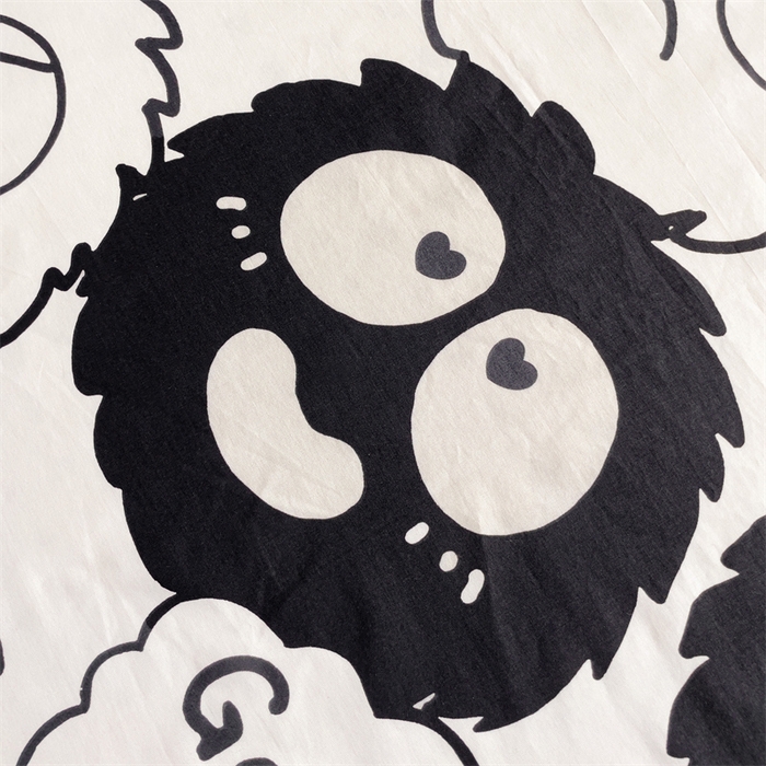 91家纺网 家纺一手货源 找家纺 名兮家居 2025新款全棉纯棉13372学生床上下铺单床单 黑煤球