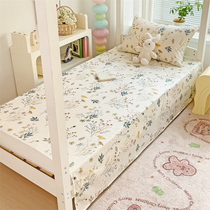 91家纺网 家纺一手货源 找家纺 名兮家居 2025新款全棉纯棉13372学生床上下铺单床单 东篱