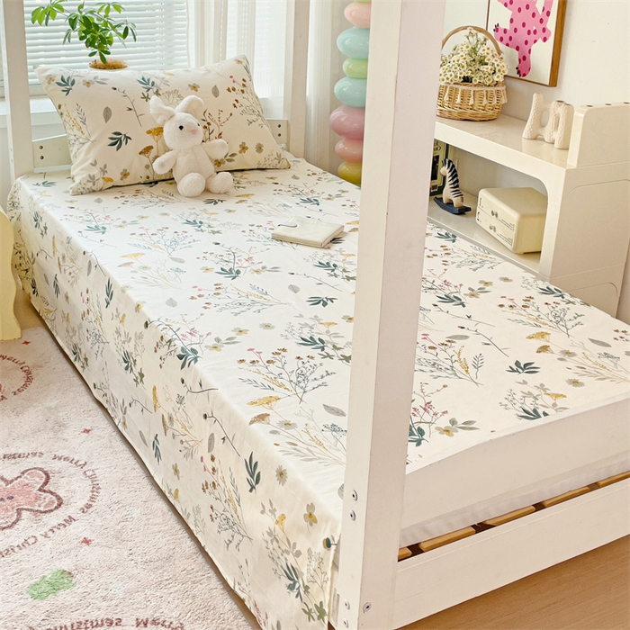 91家纺网 家纺一手货源 找家纺 名兮家居 2025新款全棉纯棉13372学生床上下铺单床单 东篱