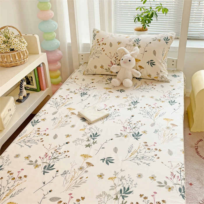 91家纺网 家纺一手货源 找家纺 名兮家居 2025新款全棉纯棉13372学生床上下铺单床单 东篱