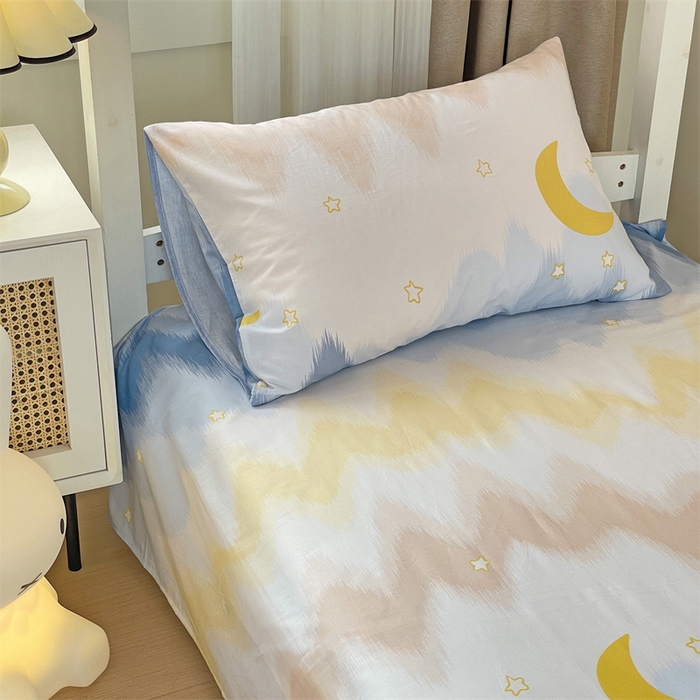 91家纺网 家纺一手货源 找家纺 名兮家居 2025新款全棉纯棉13372学生床上下铺单床单 星辰入梦