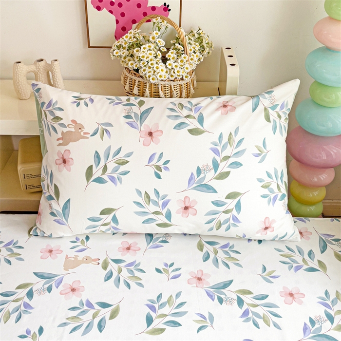 91家纺网 家纺一手货源 找家纺 名兮家居 2025新款全棉纯棉13372学生床上下铺单床单 轻纱漫舞