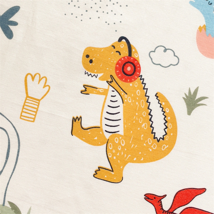 91家纺网 家纺一手货源 找家纺 名兮家居 2025新款全棉纯棉13372学生床上下铺单床单 恐龙王国