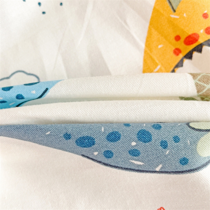 91家纺网 家纺一手货源 找家纺 名兮家居 2025新款全棉纯棉13372学生床上下铺单床单 恐龙王国