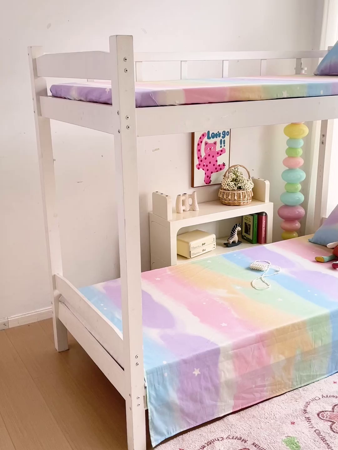 91家纺网 家纺一手货源 找家纺 名兮家居 2025新款全棉纯棉13372学生床上下铺单床单 彩色天空