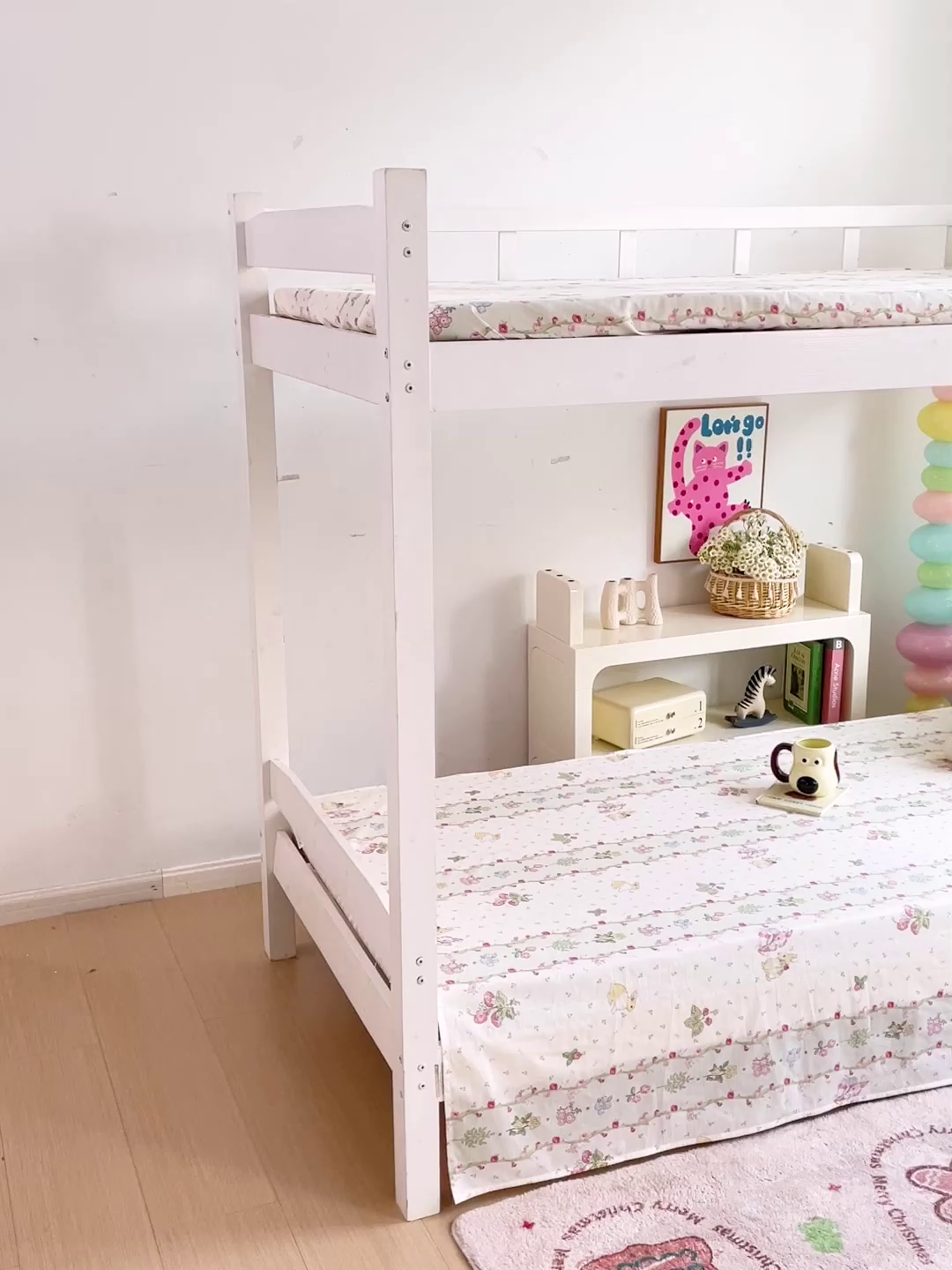 91家纺网 家纺一手货源 找家纺 名兮家居 2025新款全棉纯棉13372学生床上下铺单床单 甜蜜兔兔