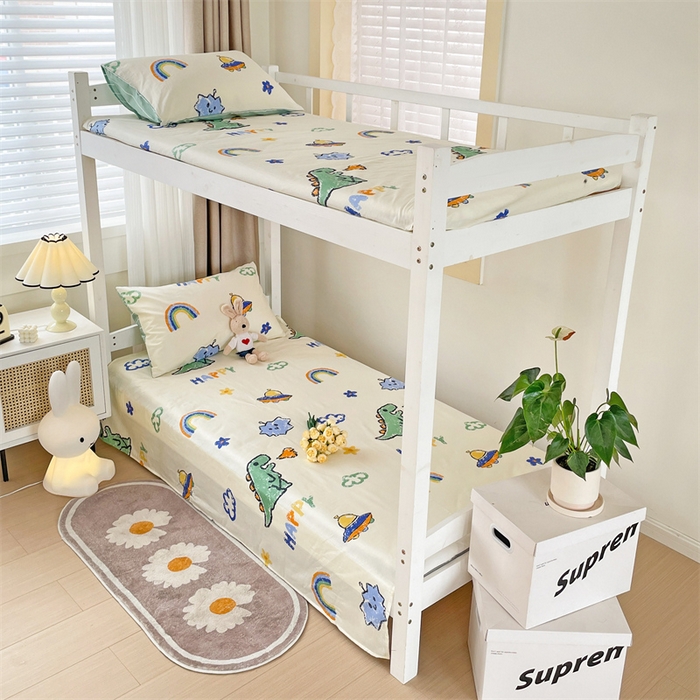 91家纺网 家纺一手货源 找家纺 （总）名兮家居 2025新款全棉纯棉13372学生床上下铺单床单