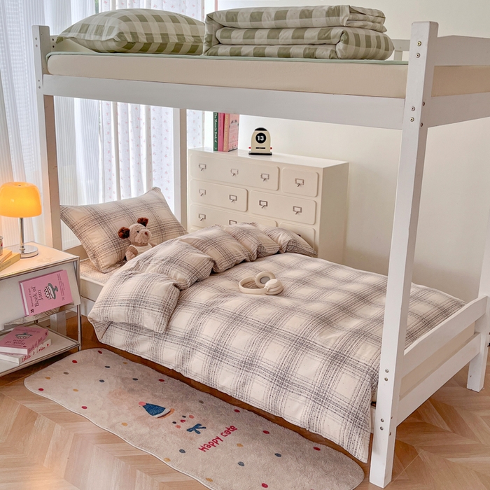 91家纺网 家纺一手货源 找家纺 （总）慕晨 2025新款全棉学生床盖宿舍印花纯棉床盖三件套AB版皆可用四季通用直播