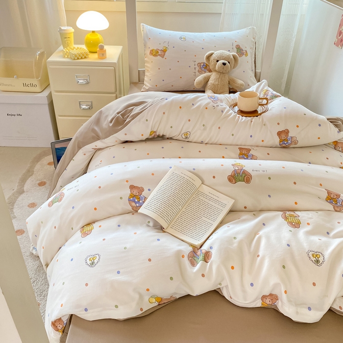 91家纺网 家纺一手货源 找家纺 （总）芷凡家纺 2025新款水洗棉双层纱学生三件套宿舍上下铺三件套