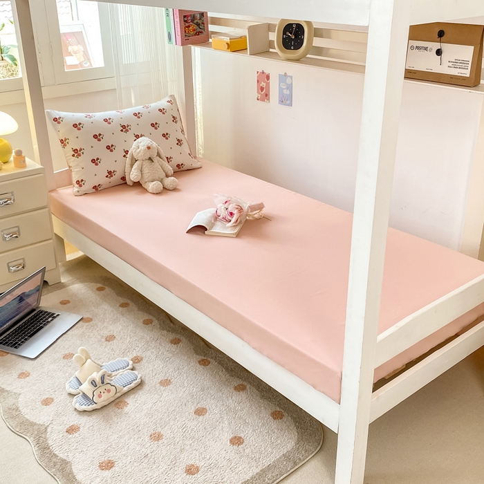 91家纺网 家纺一手货源 找家纺 芷凡家纺 2025新款水洗棉双层纱学生三件套宿舍上下铺三件套 旧约