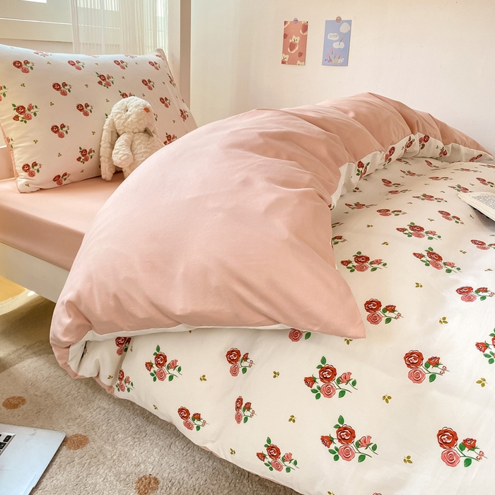 91家纺网 家纺一手货源 找家纺 芷凡家纺 2025新款水洗棉双层纱学生三件套宿舍上下铺三件套 旧约