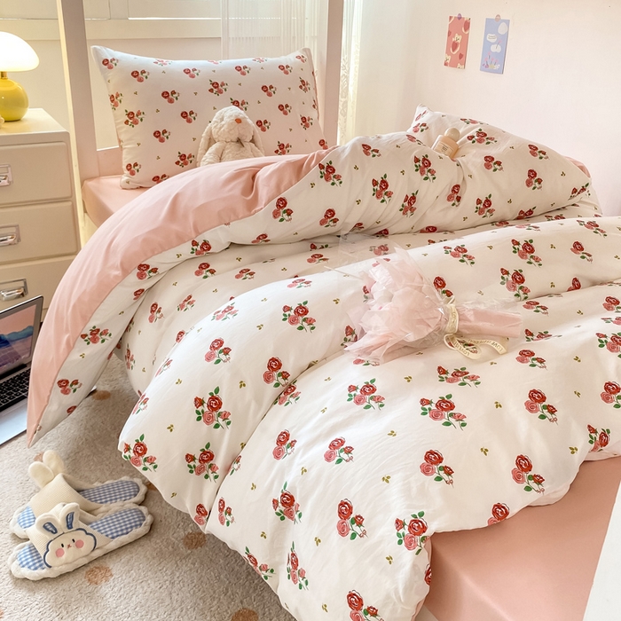 91家纺网 家纺一手货源 找家纺 芷凡家纺 2025新款水洗棉双层纱学生三件套宿舍上下铺三件套 旧约