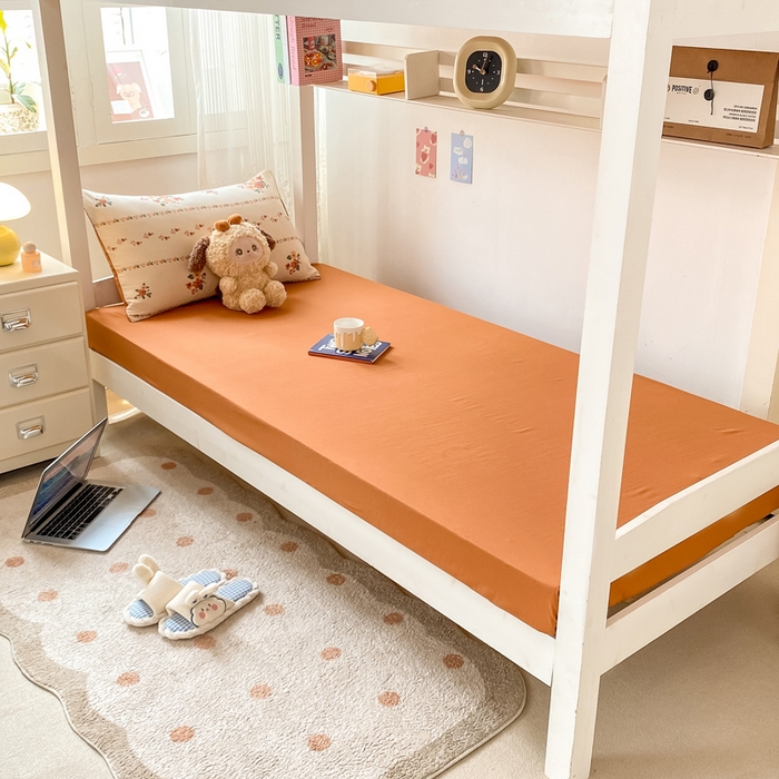 91家纺网 家纺一手货源 找家纺 芷凡家纺 2025新款水洗棉双层纱学生三件套宿舍上下铺三件套 揽月