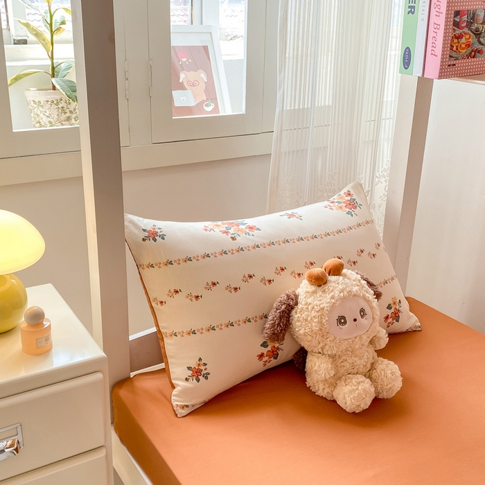 91家纺网 家纺一手货源 找家纺 芷凡家纺 2025新款水洗棉双层纱学生三件套宿舍上下铺三件套 揽月