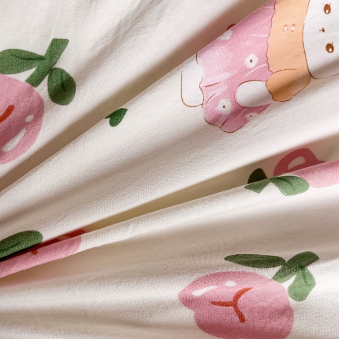 91家纺网 家纺一手货源 找家纺 芷凡家纺 2025新款水洗棉双层纱学生三件套宿舍上下铺三件套 曼塔玫瑰