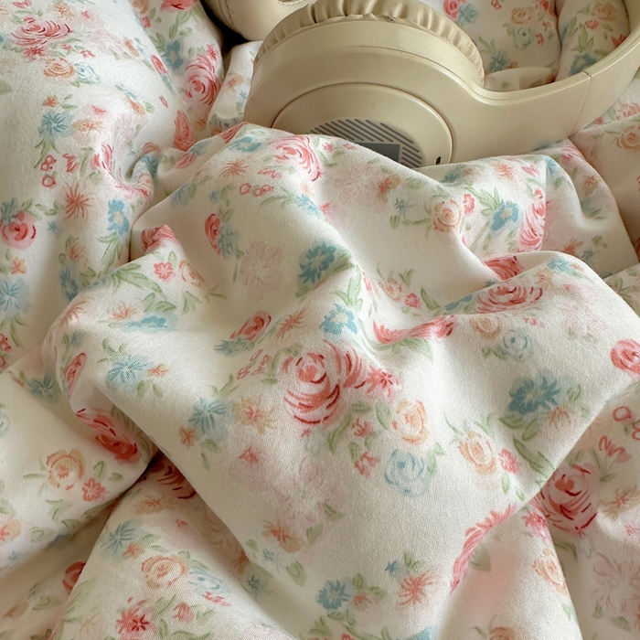 91家纺网 家纺一手货源 找家纺 （总）芷凡家纺 2025新款印花水洗棉双层纱四件套