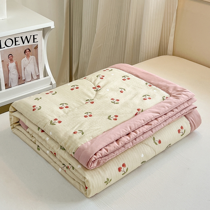 91家纺网 家纺一手货源 找家纺 （总）金梦家居 2025新款小竹棉亲肤印花夏被夏季被芯空调被子