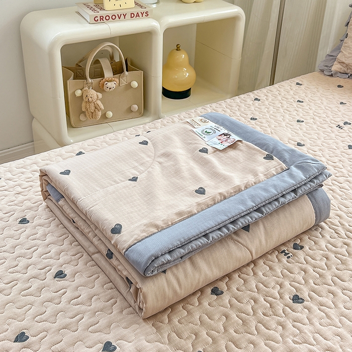 91家纺网 家纺一手货源 找家纺 （总）金梦家居 2025新款小竹棉亲肤印花夏被夏季被芯空调被子